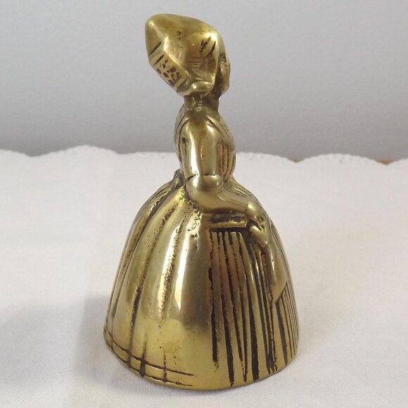Brass Dutch Lady Table or Altar Bell - Picture 7 of 10